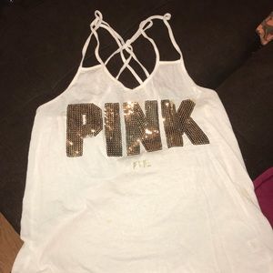 Pink Tank Top with Open Back
